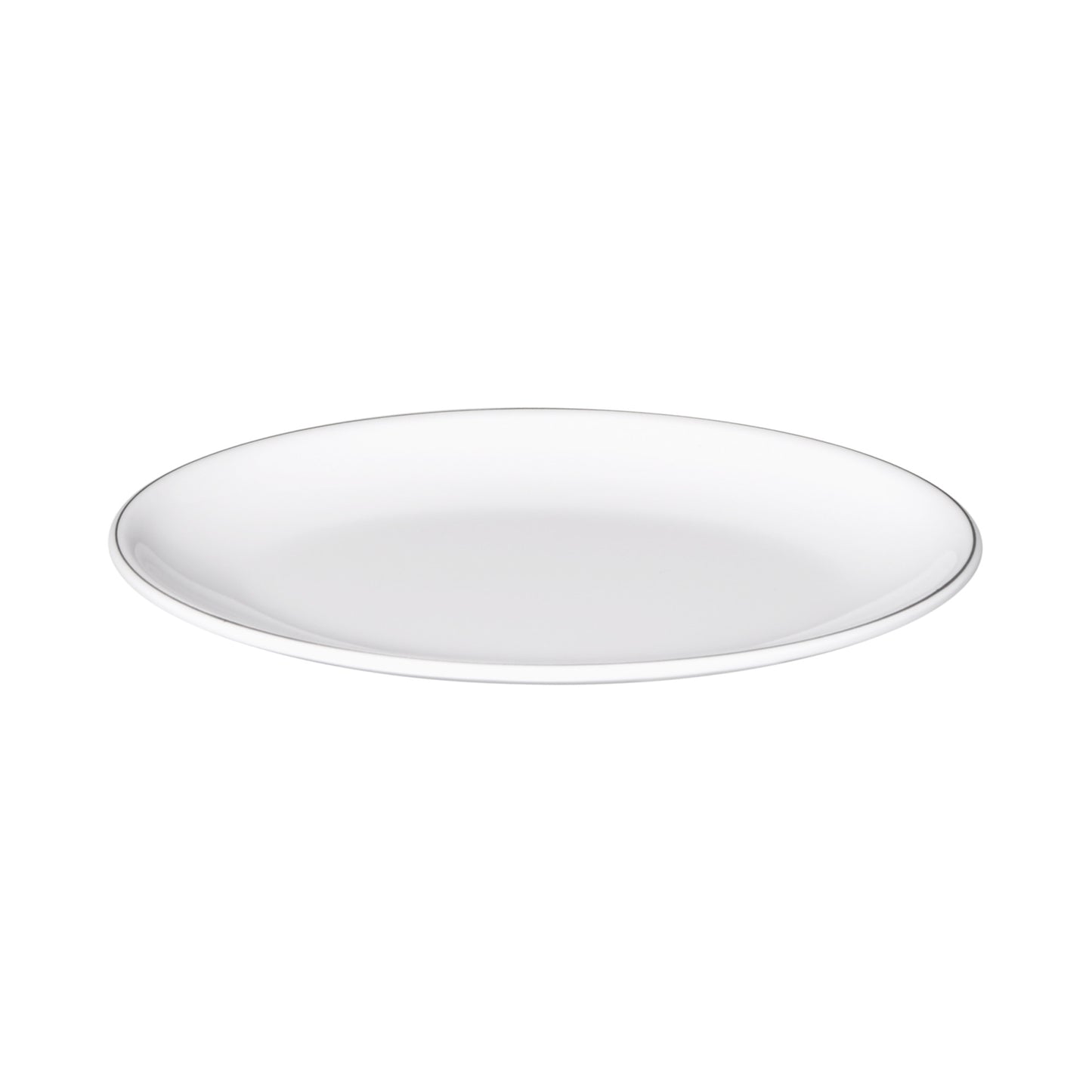 Melamine Oval Plate - White w/ Black Trim