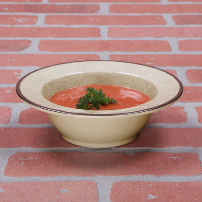 Melamine Round Crackle Bowl - Vanilla