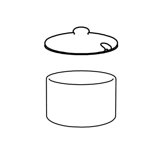 Spare China Dish   White (2 l)   incl. lid with cut-out