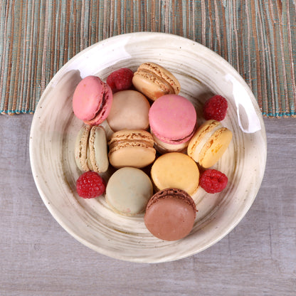 Melamine Round Plate - Taupe Design