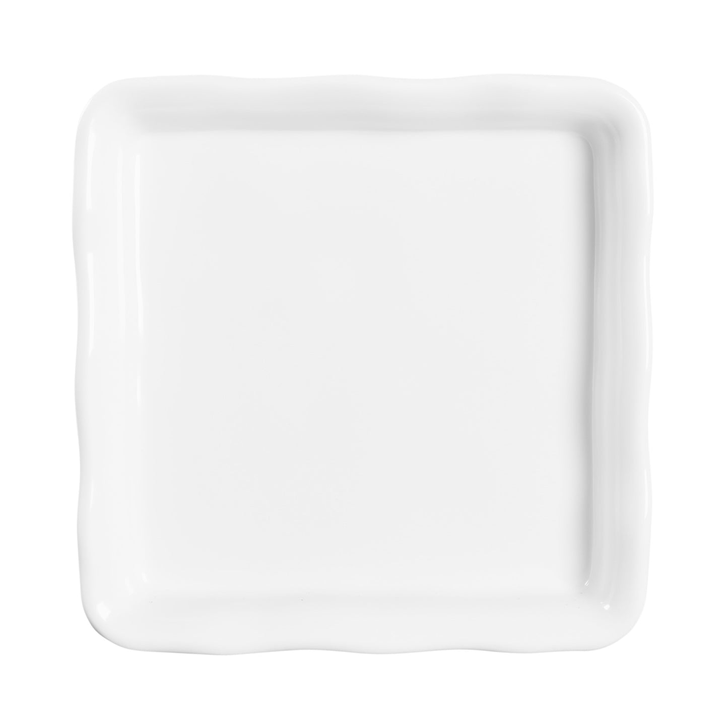 Melamine Square Organic Tray - White