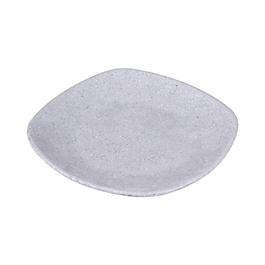 Melamine Square Plate w/ Rounded Edges - Granite Stone