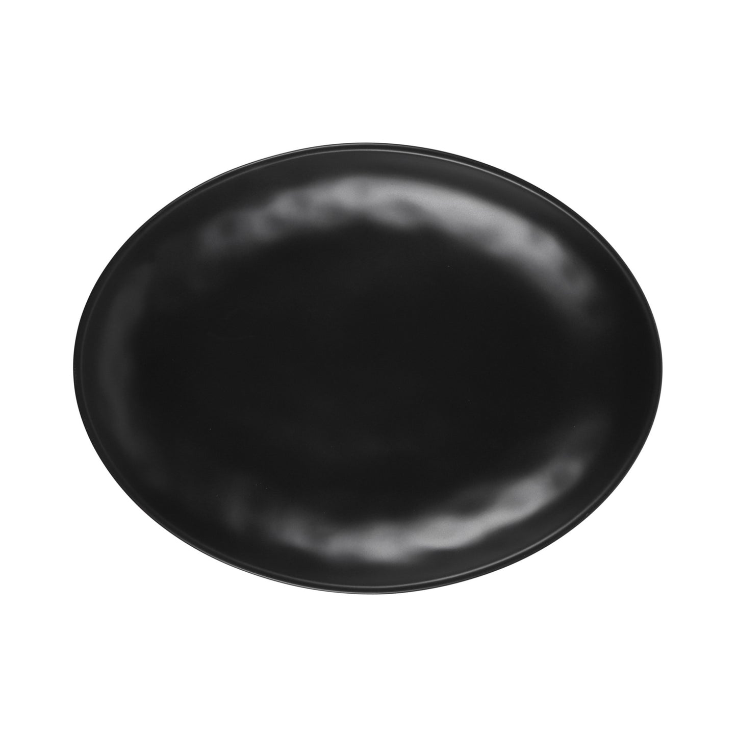 Melamine Deep Oval Plate - Black