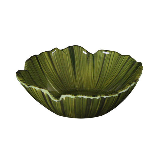 Melamine Small Palm Leaf Bowl - Design Green