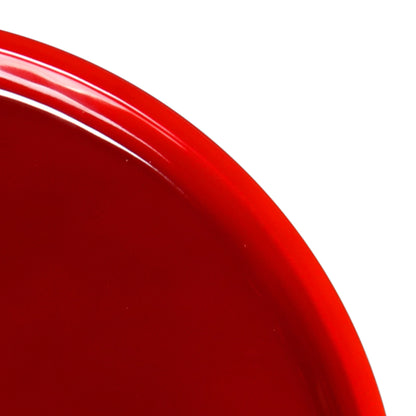 Melamine Round Coupe Plate - Red Glaze