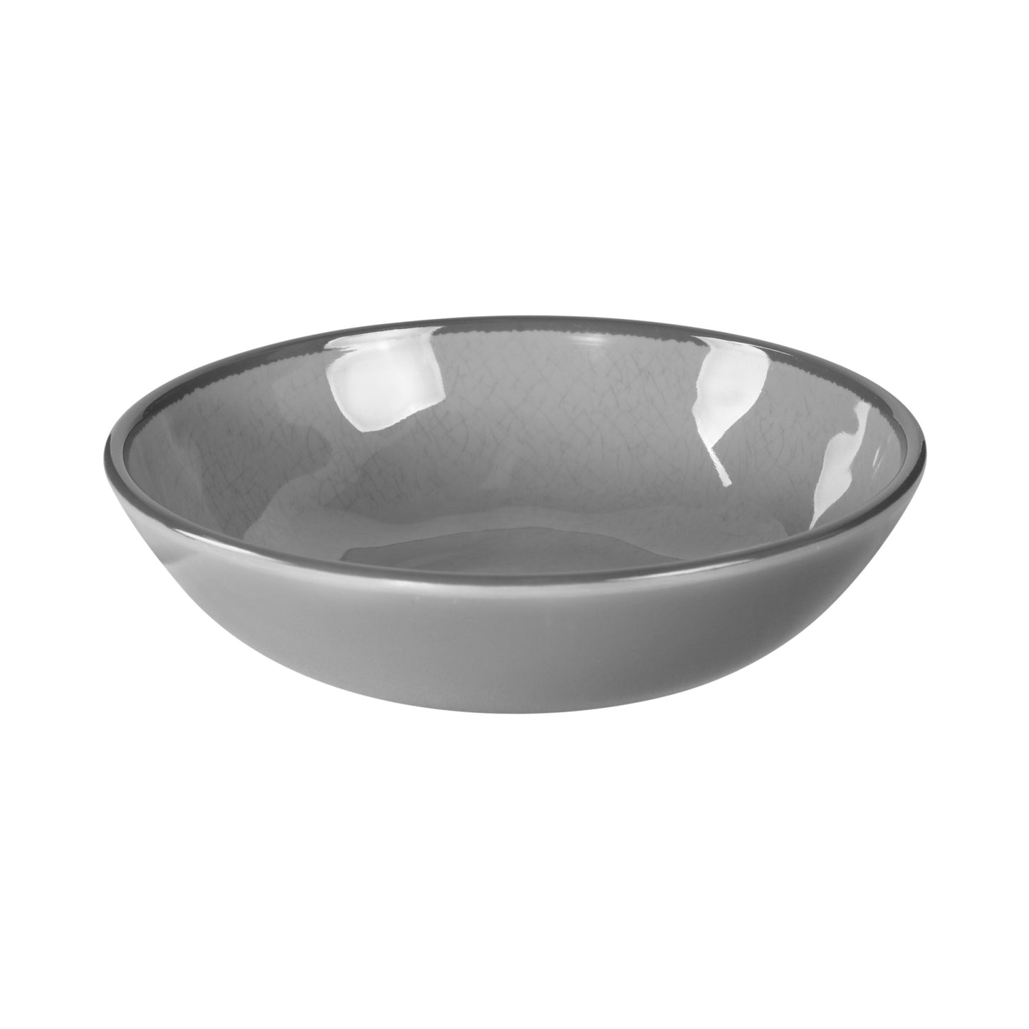 Melamine Round Crackle Bowl - Gray
