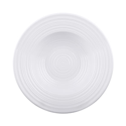Melamine Swirl Pasta/Soup Bowl - White
