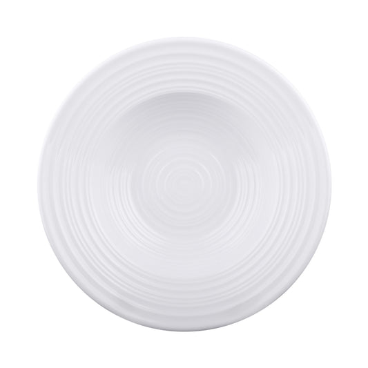 Melamine Swirl Pasta/Soup Bowl - White