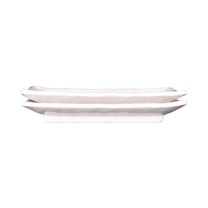 Melamine Rectangular Plate - Taupe Design