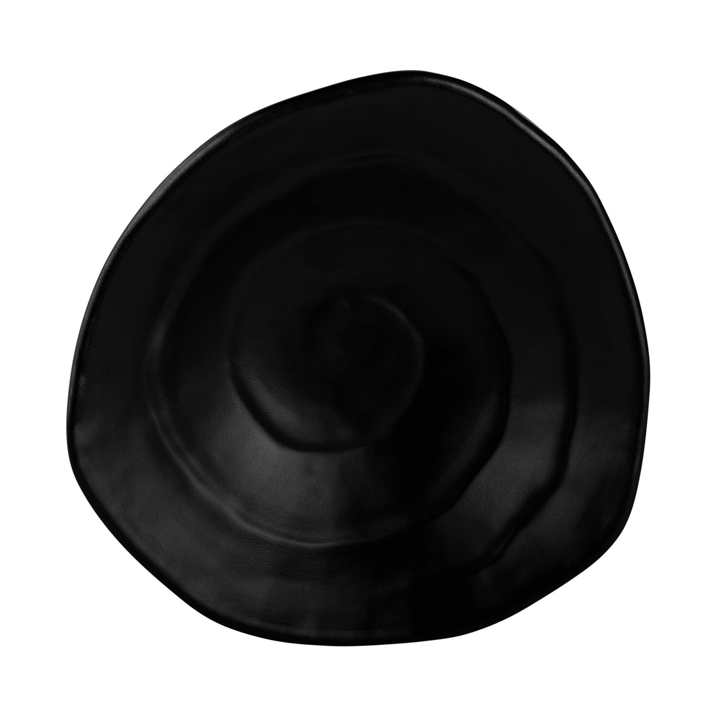 Melamine Irregular Edge Triangle Plate - Black