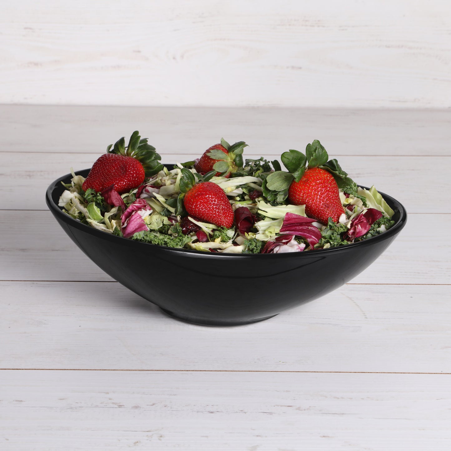Melamine Oblong Large Bowl - Black