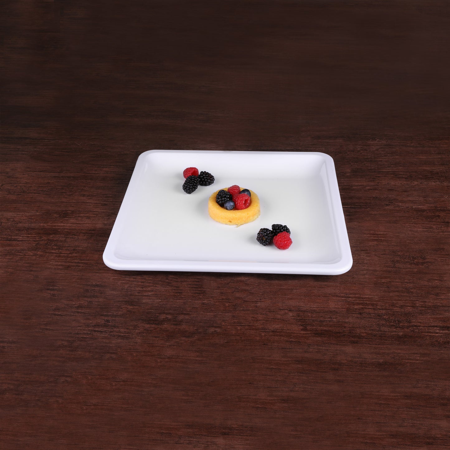 Melamine Square Coupe Platter - White