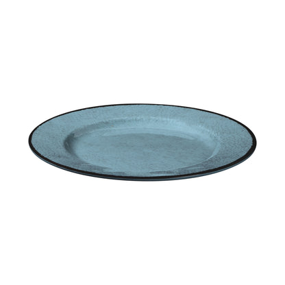 Melamine Round Crackle Plate - Cameo Blue