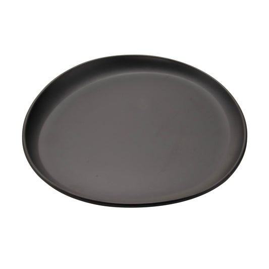 10.6" Dark Gray, Melamine, Round Coupe Dinner Plate, G.E.T. Riverstone (12 Pack)