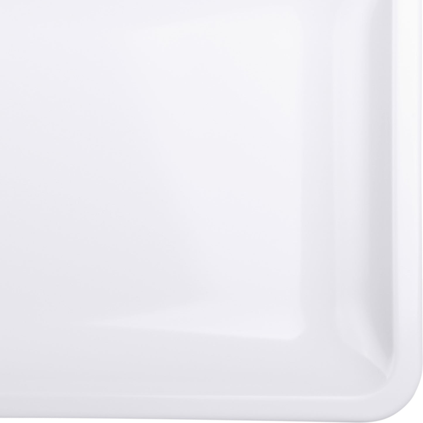 Melamine Rectangular Coupe Platter - White
