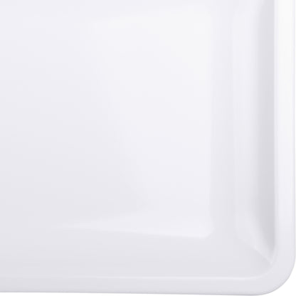 Melamine Rectangular Coupe Platter - White
