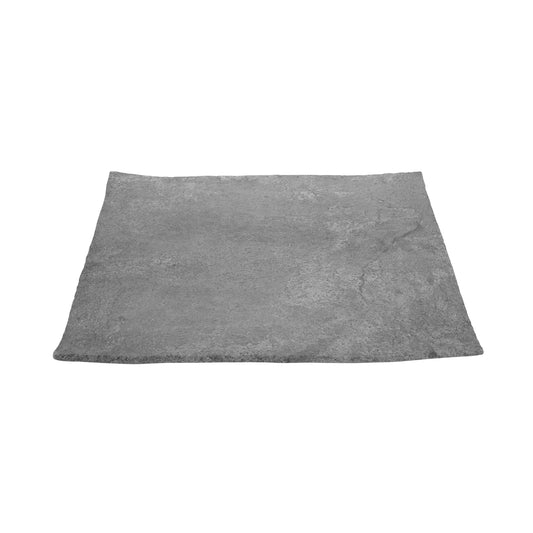 15.75" x 11.75" Faux Moonstone Slate Melamine Medium Shared Appetizer, Display Serving Rectangular Platter, 0.5" tall, G.E.T. Moonstone