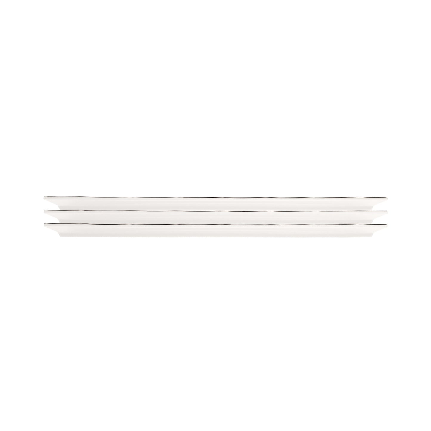 Melamine Rectangular Plate - White w/ Black Decal