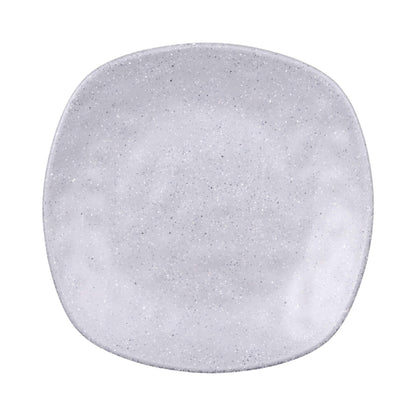 Melamine Square Plate w/ Rounded Edges - Granite Stone