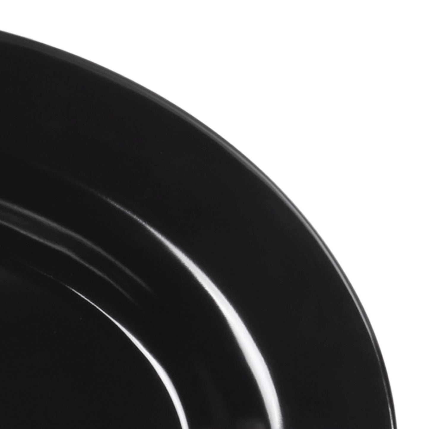 Melamine Wide Rim Oval Platter - Black