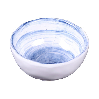 Melamine Round Bowl - Navy Design