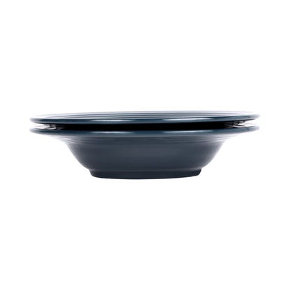 Melamine Round Two-Tone Bowl - Abyss Gloss Inside/Lapis Matte Outside