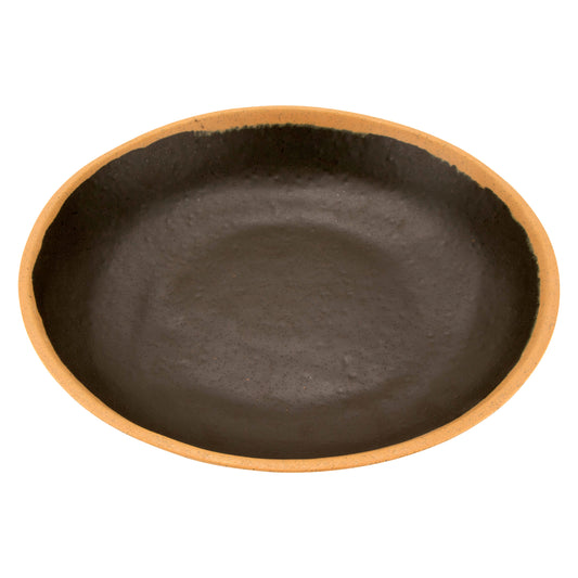 1 qt. Brown, Melamine, Soup Plate, (1.2 qt. rim-full), 10" Top Dia., 1.5 Deep, G.E.T. Pottery Market Glazed (12 Pack)
