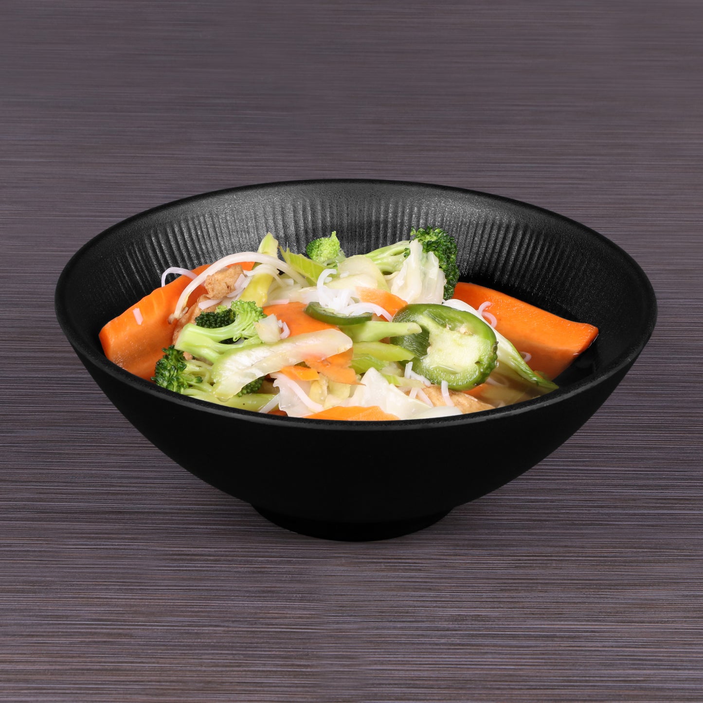 Melamine Round Bowl - Black