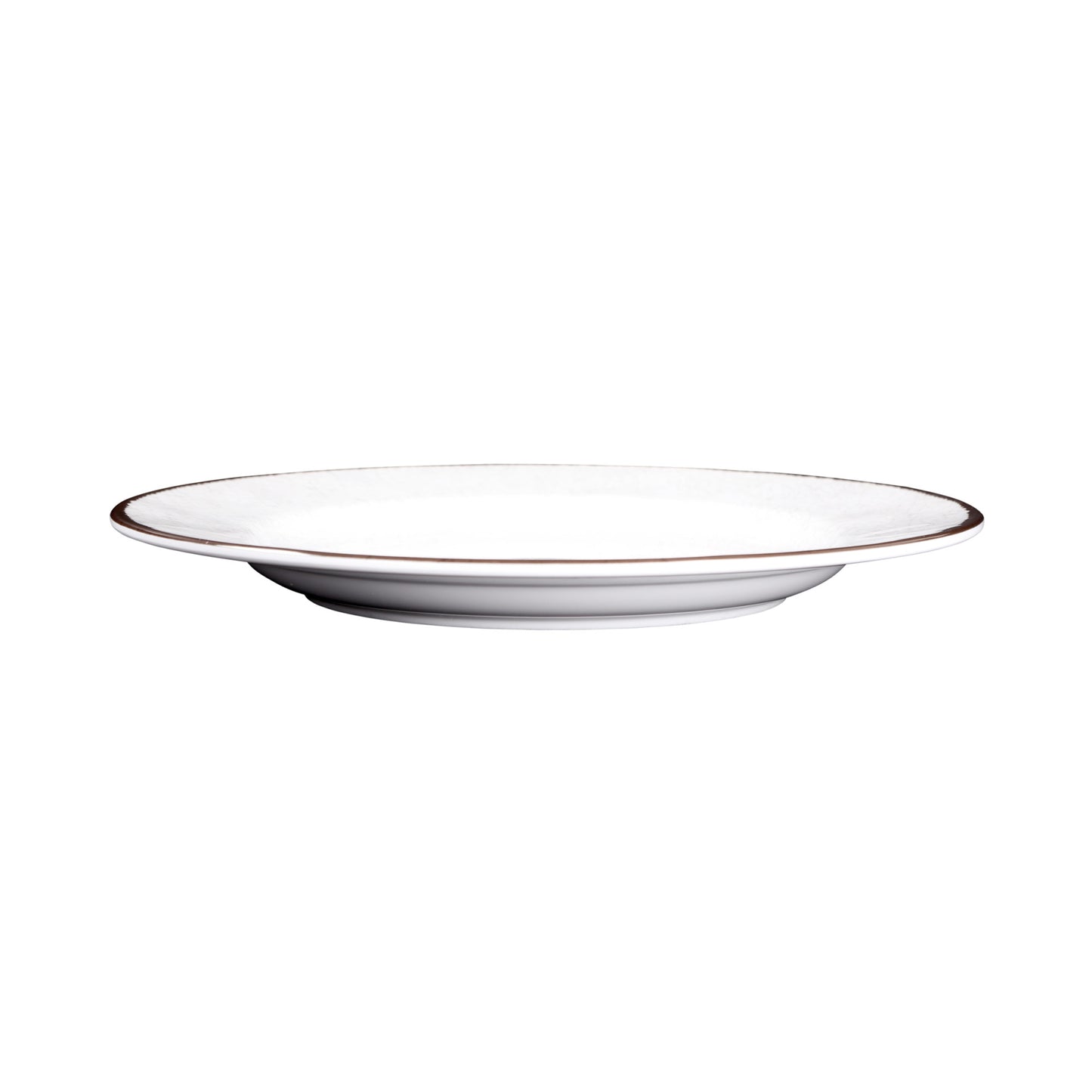 Melamine Round Crackle Plate - White