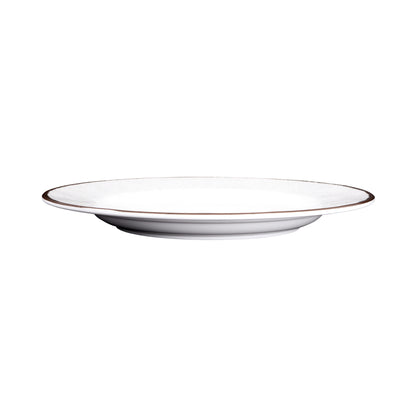 Melamine Round Crackle Plate - White