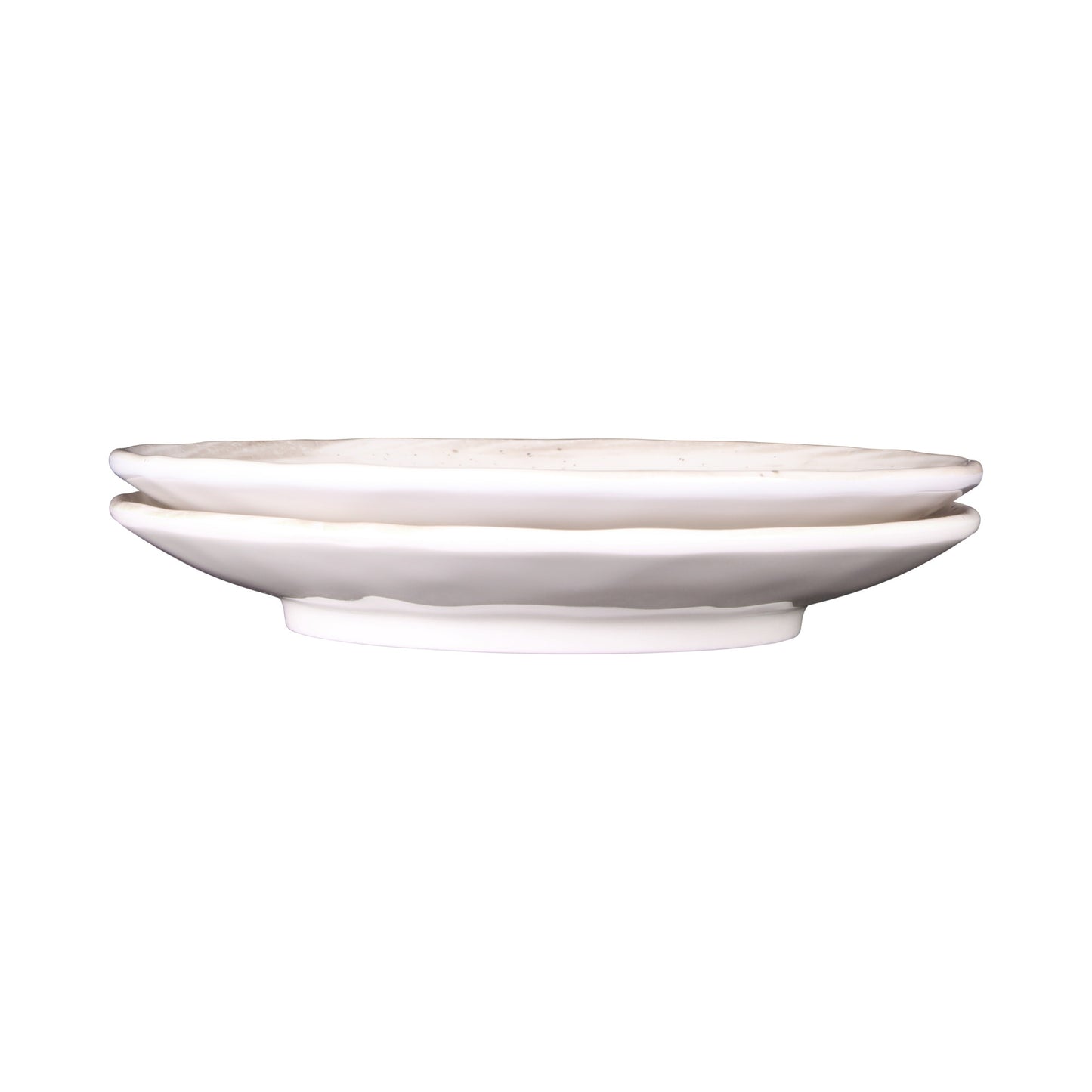 Melamine Round Plate - Taupe Design