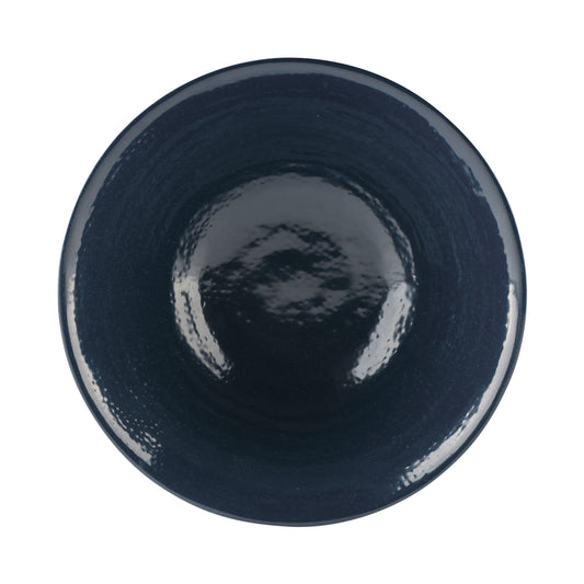 Melamine Bowl - Aubergine Matte Finish Outside/Lapis Gloss Finish Inside