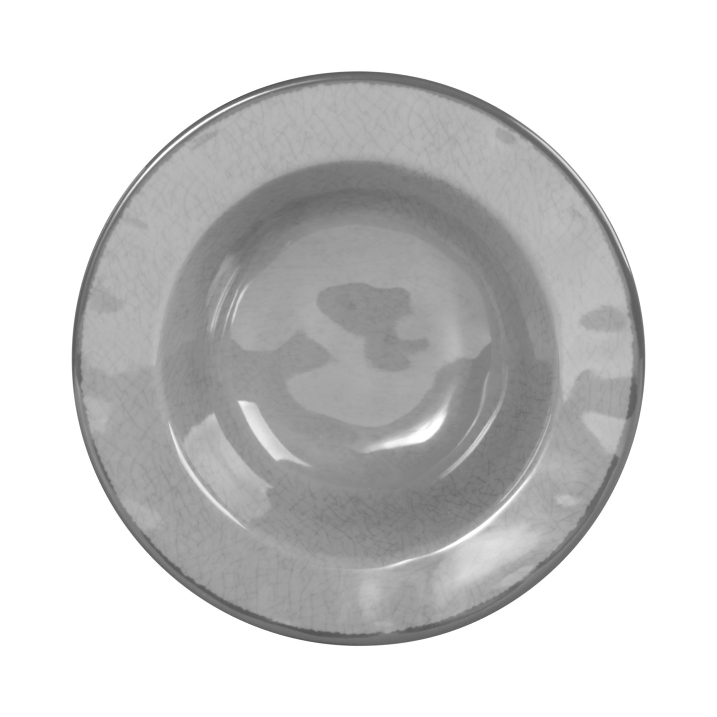 Melamine Round Crackle Bowl - Gray