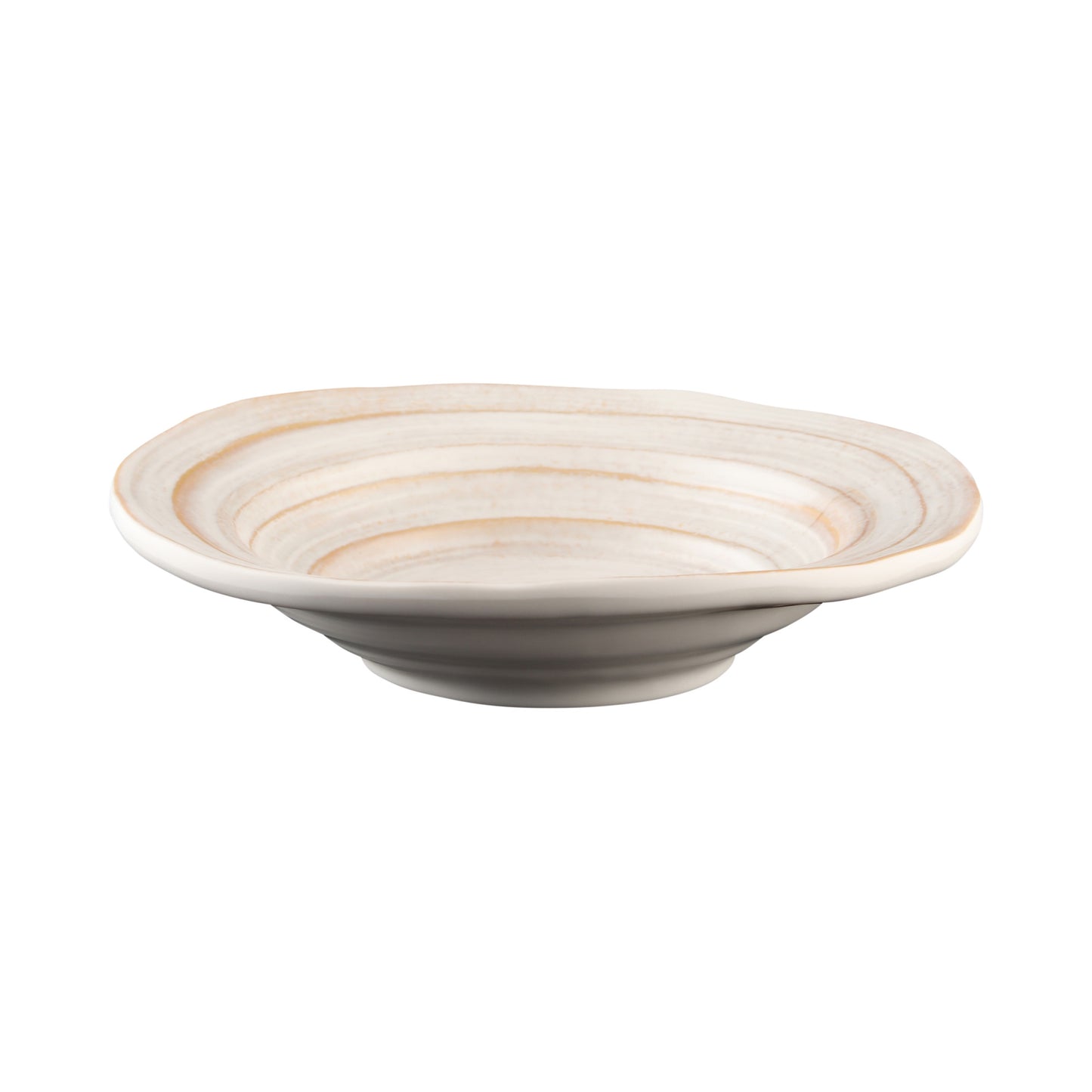 Melamine Irregular Round Bowl - Off White Design