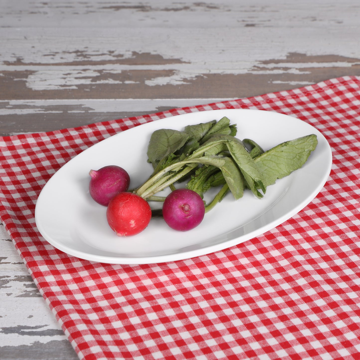 Melamine Oval Plate - White