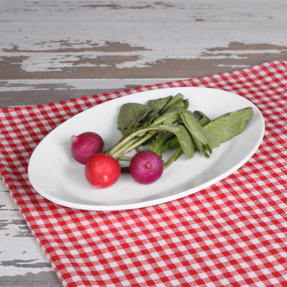 Melamine Oval Plate - White
