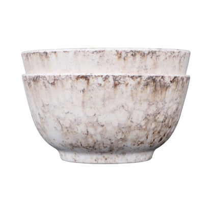 Melamine Round Bowl - Brown Marble