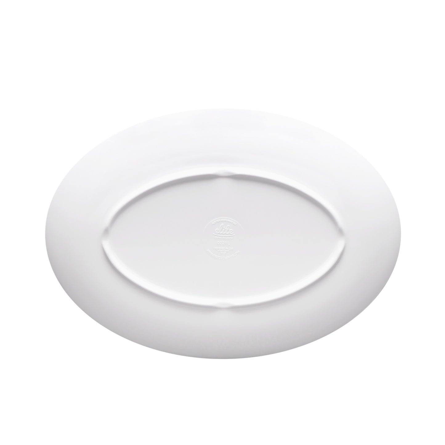 Melamine Oval Plate - White w/ Black Trim