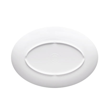Melamine Oval Plate - White w/ Black Trim