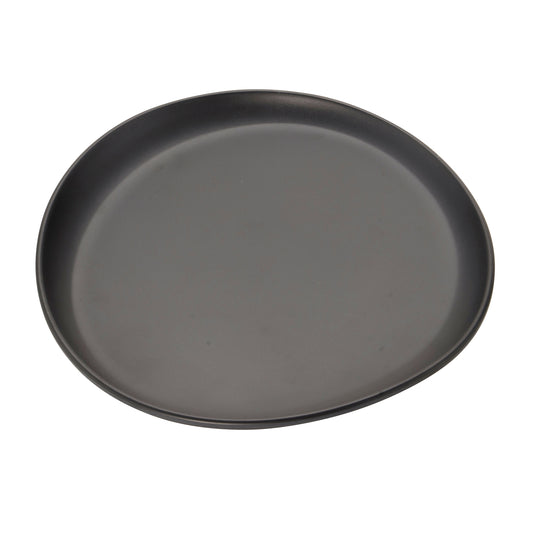 7" Dark Gray, Melamine, Small Round Coupe  Bread Plate, G.E.T. Riverstone (12 Pack)