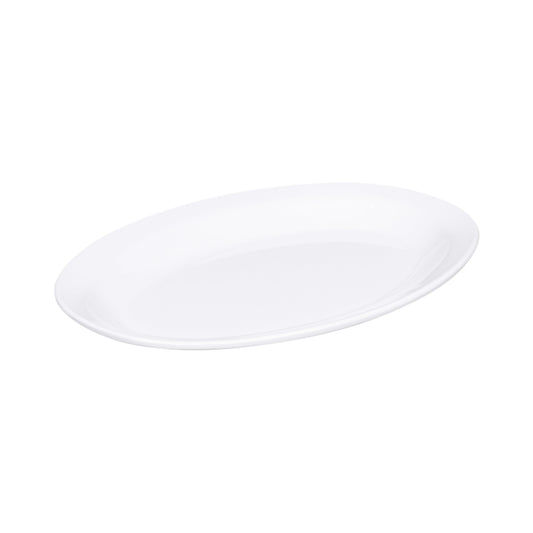 Melamine Oval Plate - White