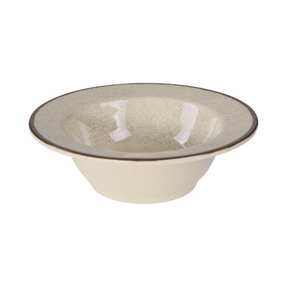 Melamine Round Crackle Bowl - Vanilla