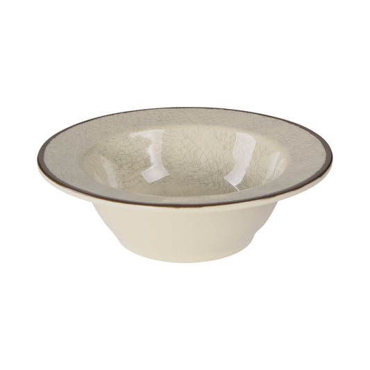 Melamine Round Crackle Bowl - Vanilla