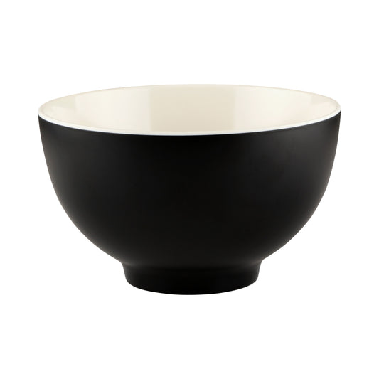 Melamine Round Two-Tone Bowl - Ebony Outside, Sand Inside