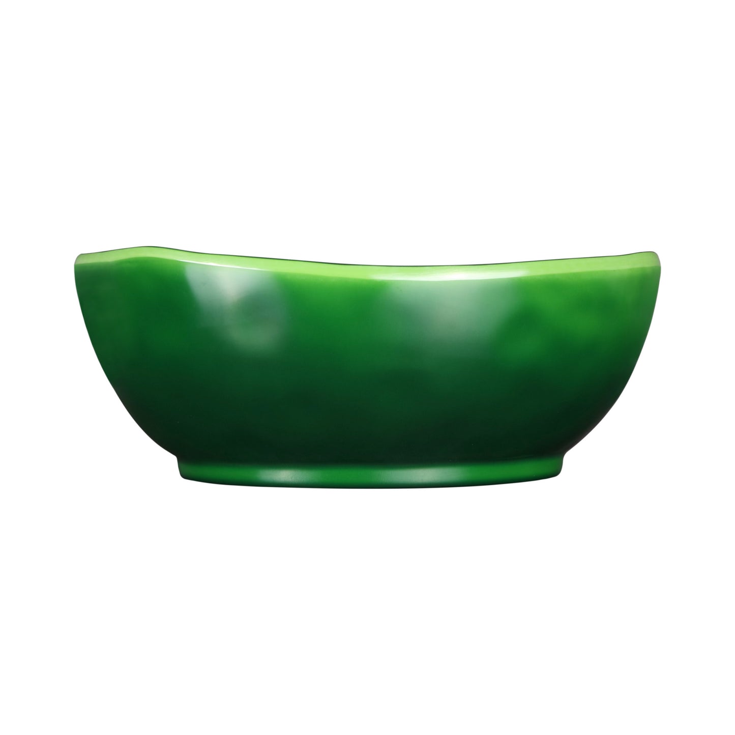 Melamine Irregular Round Bowl - Green Glaze