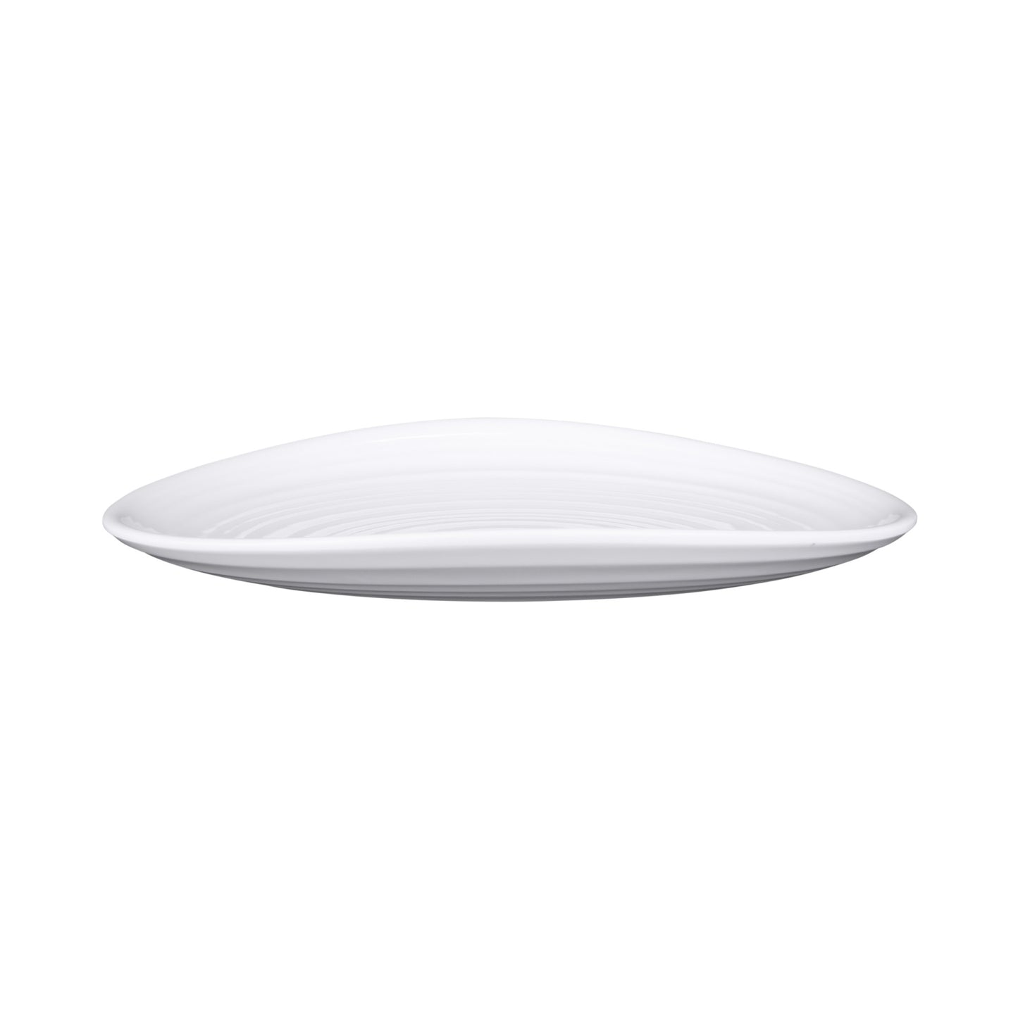 Melamine Round Swirl Plate - White