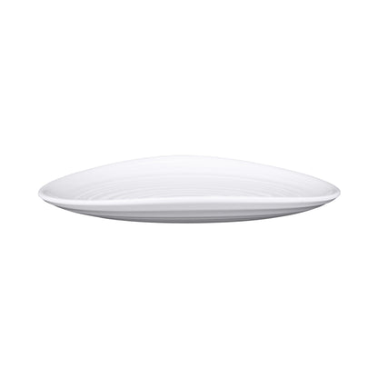 Melamine Round Swirl Plate - White