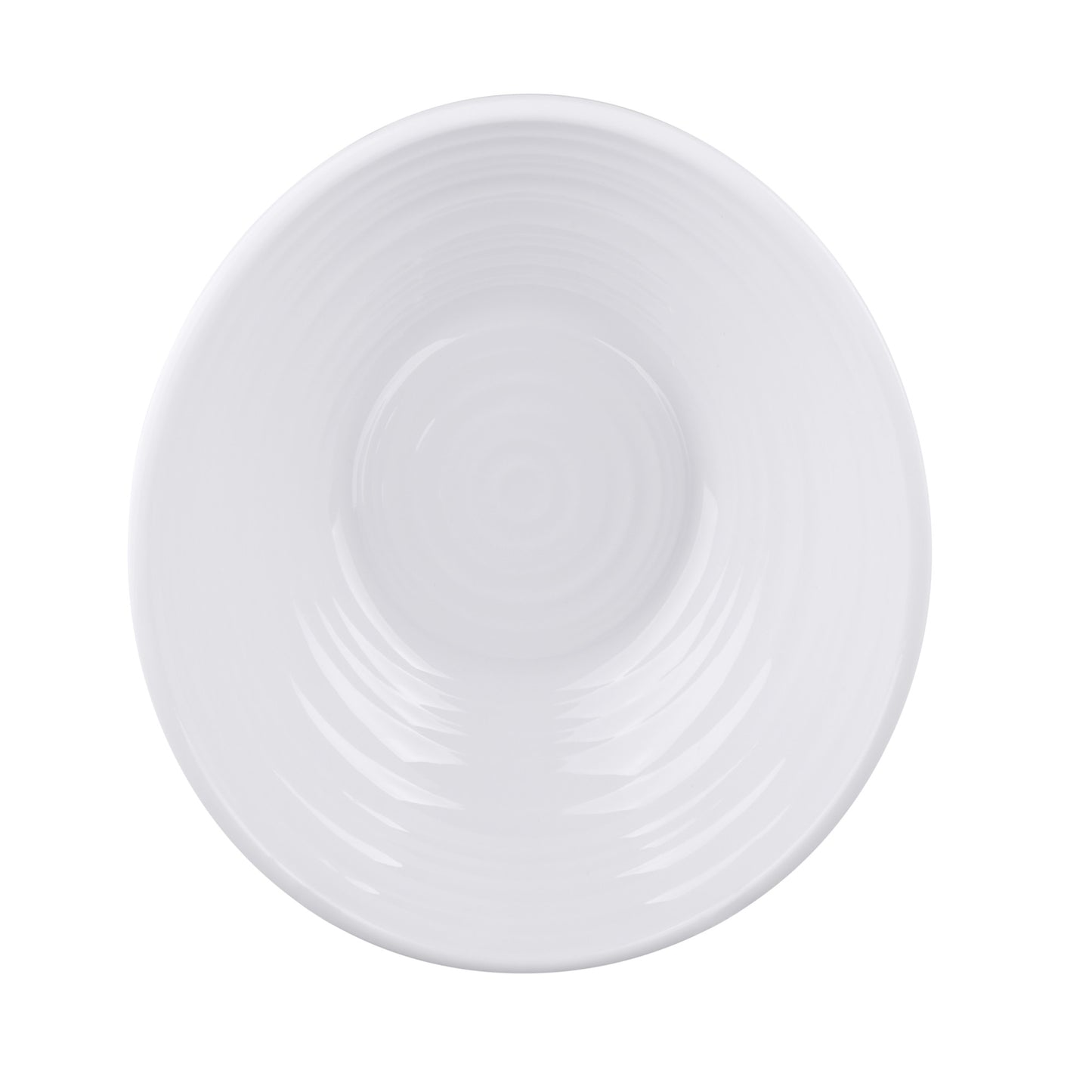 Melamine Oblong Swirl Bowl - White