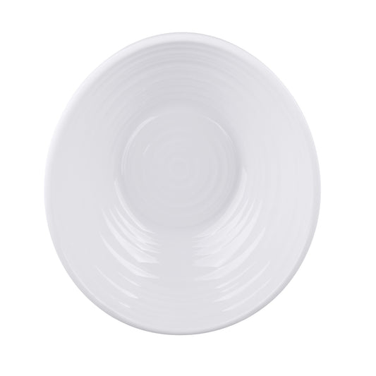 Melamine Oblong Swirl Bowl - White