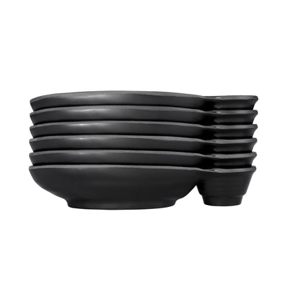 Melamine Two Compartment Tray - Black